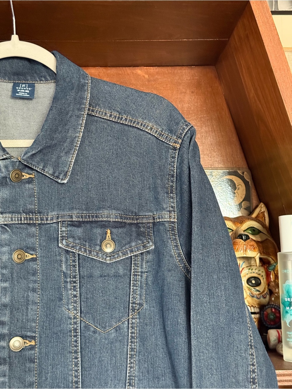 George - Vintage 90’s Denim Jacket - Indigo - Men’s Medium